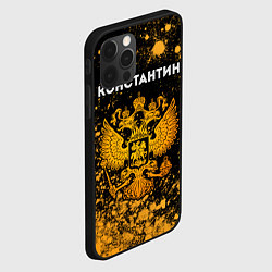 Чехол для iPhone 12 Pro Константин и зологой герб РФ, цвет: 3D-черный — фото 2