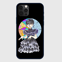 Чехол для iPhone 12 Pro Wednesday Addams танцует, цвет: 3D-черный