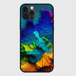 Чехол для iPhone 12 Pro Взрыв красок, цвет: 3D-черный
