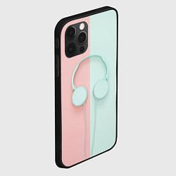 Чехол для iPhone 12 Pro Наушники цвета морской волны, цвет: 3D-черный — фото 2