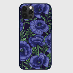 Чехол для iPhone 12 Pro Анемоны, цвет: 3D-черный