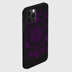 Чехол для iPhone 12 Pro Фиолетовый узор, цвет: 3D-черный — фото 2