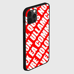 Чехол для iPhone 12 Pro Крупный рубленый текст Lorem Ipsum каллиграфия на, цвет: 3D-черный — фото 2