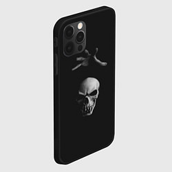 Чехол для iPhone 12 Pro Человеческий череп, цвет: 3D-черный — фото 2