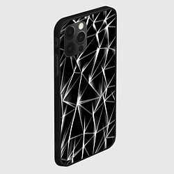 Чехол для iPhone 12 Pro Черно белые нервы, цвет: 3D-черный — фото 2