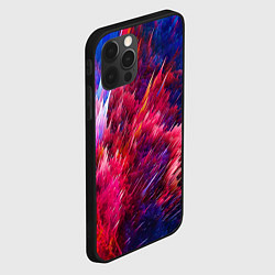 Чехол для iPhone 12 Pro Красно-синие брызги краски, цвет: 3D-черный — фото 2