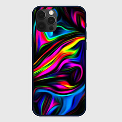Чехол iPhone 12 Pro Неон кистью краски