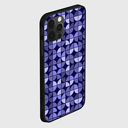 Чехол для iPhone 12 Pro Фиолетовая геометрия Ретро паттерн, цвет: 3D-черный — фото 2