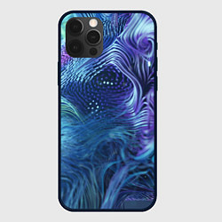 Чехол для iPhone 12 Pro Водяные волокна, цвет: 3D-черный