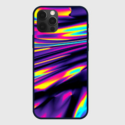 Чехол для iPhone 12 Pro Glitch colors, цвет: 3D-черный