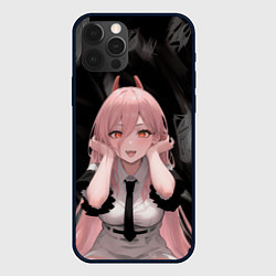 Чехол для iPhone 12 Pro Человек-Бензопила: Пауэр, цвет: 3D-черный