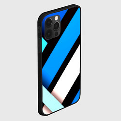 Чехол для iPhone 12 Pro Спортивная геометрия из полос, цвет: 3D-черный — фото 2