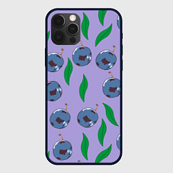 Чехол iPhone 12 Pro Листья и слива