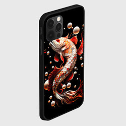 Чехол для iPhone 12 Pro Сказочная рыбка белый дракон, цвет: 3D-черный — фото 2