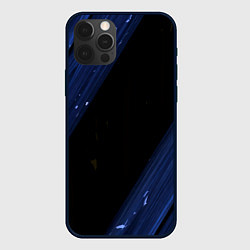 Чехол для iPhone 12 Pro Текстура красок, цвет: 3D-черный