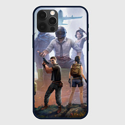 Чехол для iPhone 12 Pro PUBG банда, цвет: 3D-черный