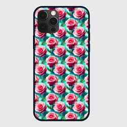 Чехол iPhone 12 Pro Узор из розовых роз