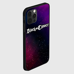 Чехол для iPhone 12 Pro Black Clover gradient space, цвет: 3D-черный — фото 2
