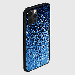 Чехол для iPhone 12 Pro Геометрическое множество синих кубов, цвет: 3D-черный — фото 2