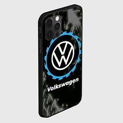 Чехол для iPhone 12 Pro Volkswagen в стиле Top Gear со следами шин на фоне, цвет: 3D-черный — фото 2