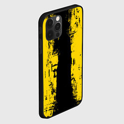 Чехол для iPhone 12 Pro Вертикальная черно-желтая полоса Cyberpunk 2077, цвет: 3D-черный — фото 2