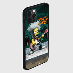 Чехол для iPhone 12 Pro Рок в стиле Симпсонов, цвет: 3D-черный — фото 2
