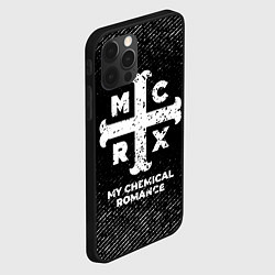 Чехол для iPhone 12 Pro My Chemical Romance с потертостями на темном фоне, цвет: 3D-черный — фото 2