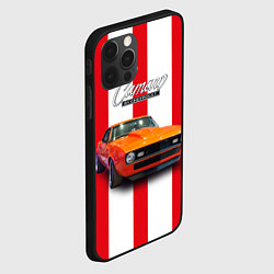 Чехол для iPhone 12 Pro Ретро маслкар Chevrolet Camaro SS 1968 года, цвет: 3D-черный — фото 2