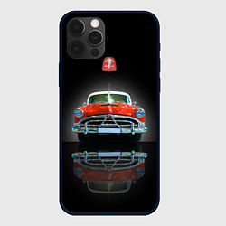 Чехол для iPhone 12 Pro Классический американский автомобиль Hudson Hornet, цвет: 3D-черный