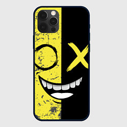 Чехол для iPhone 12 Pro Смайлик с улыбкой, цвет: 3D-черный
