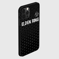 Чехол для iPhone 12 Pro Elden Ring glitch на темном фоне: символ сверху, цвет: 3D-черный — фото 2