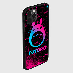 Чехол для iPhone 12 Pro Totoro - neon gradient, цвет: 3D-черный — фото 2
