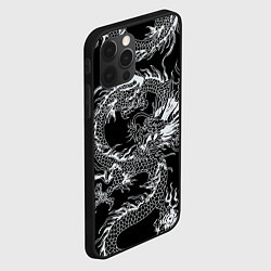 Чехол для iPhone 12 Pro Татуировка японского дракона, цвет: 3D-черный — фото 2