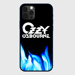 Чехол iPhone 12 Pro Ozzy Osbourne blue fire