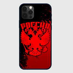 Чехол iPhone 12 Pro Красный герб России - краски