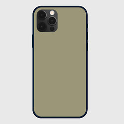 Чехол для iPhone 12 Pro Зеленый тренд без принта, цвет: 3D-черный