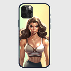 Чехол iPhone 12 Pro Fitness girl sport