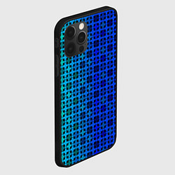 Чехол для iPhone 12 Pro Сине-зеленый геометрический узор, цвет: 3D-черный — фото 2
