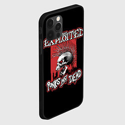 Чехол для iPhone 12 Pro Exploited - punks not dead, цвет: 3D-черный — фото 2