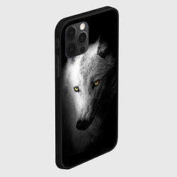 Чехол для iPhone 12 Pro Волк в полной тьме, цвет: 3D-черный — фото 2