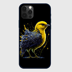 Чехол для iPhone 12 Pro Цыпленок в красках, цвет: 3D-черный