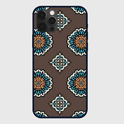 Чехол для iPhone 12 Pro Тёмный паттерн исторический, цвет: 3D-черный
