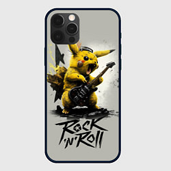 Чехол для iPhone 12 Pro Пикачу рокер, цвет: 3D-черный