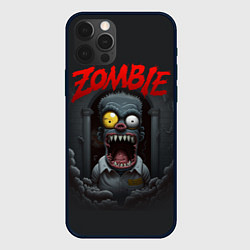 Чехол для iPhone 12 Pro Барт Симпсон зомби, цвет: 3D-черный