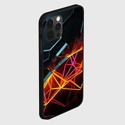 Чехол для iPhone 12 Pro Разломленные плитки, цвет: 3D-черный — фото 2