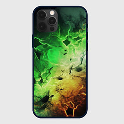 Чехол для iPhone 12 Pro Зеленый взрыв, цвет: 3D-черный