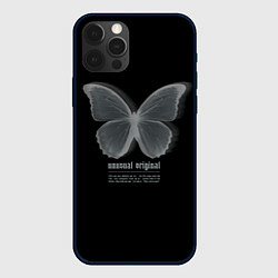 Чехол для iPhone 12 Pro Butterfly unusualy original, цвет: 3D-черный