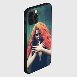 Чехол для iPhone 12 Pro Рыжая ведьма колдует в лесу, цвет: 3D-черный — фото 2