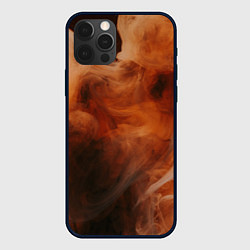 Чехол для iPhone 12 Pro Оранжевый абстрактный дым, цвет: 3D-черный