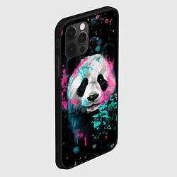 Чехол для iPhone 12 Pro Панда в розовом и голубом - нейронная сеть, цвет: 3D-черный — фото 2